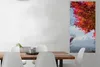 MuchoWow® Poster Berg Fidschi mit einem roten Ahornbaum Produktbild-Vorschau 2