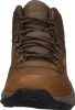 A close-up front view of a brown hiking boot. Voir les images du produit