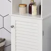HOMCOM Meuble Colonne Salle de Bain 3 niches Placard Porte Voir les images du produit 9