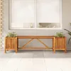 vidaXL Gartenbank mit 2 Pflanzkübeln 150x30x40 cm Produktbild-Vorschau 2