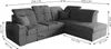 Ecksofa Schlafsofa Sofa FREJA Stoff Brooklyn Betongrau Produktbild-Vorschau 2