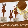 Rostikal Figurines de lapins de Pâques 6,5 x 18 cm Fiches Voir les images du produit 3