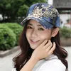 Frauenprägung Flower Denim Baseball Cap Sommer Strass Produktbild-Vorschau 11