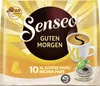 A package of Senseo coffee pads with a depiction of a cup of coffee and some coffee beans. Produktbild-Vorschau