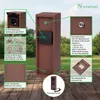 Novatool 1x Steckdosensäule 3-fach außen Braun Edelstahl Produktbild-Vorschau 3