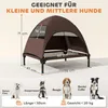 PawHut Hundeliege Outdoor mit Dach, Erhöhtes Hundebett für Produktbild-Vorschau 3