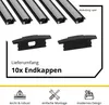 5x A25 LED Profil 2m - Schwarz inkl. Abdeckung opal & Produktbild-Vorschau 3