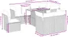 vidaXL 9-tlg. Garten-Sofagarnitur mit Kissen Grau Poly Produktbild-Vorschau 3