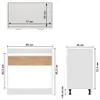 vidaXL Základná skrinka pod umývadlo Lyon biela 80x46x81,5 Náhľad obrázku produktu 6