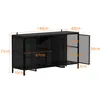 Vitrine mit Beleuchtung 3 Farbe, Glas-Sideboard mit 4 Produktbild-Vorschau 4