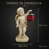 INtrenDU Grabengel mit roter Laterne 37 cm Polyresin Produktbild-Vorschau 2