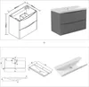 Waschtisch mit Unterschrank 80 cm Smiley Badmöbel Set Produktbild-Vorschau 7