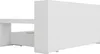 A white daybed with storage drawers and a desk attachment, shown from a side angle against a white background. Produktbild-Vorschau