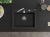 Mexen Elix évier en granit 1-bac 600 x 500 mm, noir, siphon Voir les images du produit 4