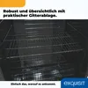 Interior view of a refrigerator with multiple wire shelves. Produktbild-Vorschau