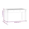 vidaXL Banc de jardin noir 80x44x45 cm pin massif Voir les images du produit 9