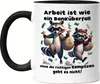 Arbeit ist wie ein Banküberfall Komplizen Waschbären Tasse Produktbild-Vorschau 1