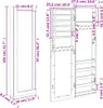 Schmuckschrank mit Spiegel Wandmontage 30x8,5x106 cm Produktbild-Vorschau 11