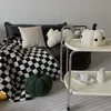 360Home Kreatives Kürbis Kissen design Schwarz weiß 20cm Produktbild-Vorschau 2