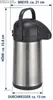 Thermoskanne 2,2 Liter Pumpkanne Kaffee Teekanne Warmhalte Produktbild-Vorschau 3