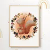Eichhörnchen Waldtier Bild DIN A4 Kinderzimmer Wandbild Produktbild-Vorschau 1
