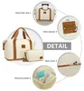 Cremefarbene Handgepäcktasche für Damen (40 x 30 x 20 cm) Produktbild-Vorschau 13