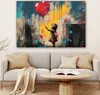 Wanddeko 120x80 cm - Banksy - Mädchen - Luftballon - Herz - Produktbild-Vorschau 6