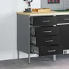 vidaXL Pracovný stôl so zásuvkami čierny a sivý 50 x 55 x Náhľad obrázku produktu 2