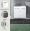 Ice meuble sous lavabo avec lavabo 2 portes blanc brillant, Voir les images du produit 13