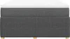 vidaXL Boxspringbett mit Matratze Dunkelgrau 140x200 cm Produktbild-Vorschau 4