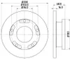 2 Bremsscheiben voll Ø 96 mm 16 mm HELLA passend für u.a. Produktbild-Vorschau 5