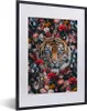 MuchoWow® MuchoWow® Gerahmtes Poster Tiger - Blumen - Produktbild-Vorschau 1