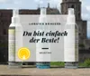 Three spray bottles of cleaning product are displayed in front of a castle, with text overlaying the image. Produktbild-Vorschau