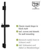 WENKO Duschstange Classic Schwarz Duschen Bad Wanne 70 cm Produktbild-Vorschau 3