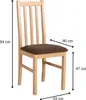 4er Set Moderne Holzstühle mit gepolstertem Sitz - Ideal Produktbild-Vorschau 3