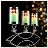 Chandelier Glamour Argent Verre Communion Photophore Grande Voir les images du produit 11