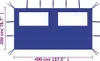 vidaXL Pavillon-Seitenwand mit Fenstern 4x2 m Blau Produktbild-Vorschau 3