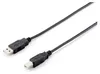 Equip USB 2.0 A auf B Kabel, 1.0m ,M/M, Schwarz, 1 m, USB Produktbild-Vorschau 2