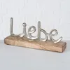 Dekoaufsteller Jillien Schriftzug Aluminium Mango 3er Set Produktbild-Vorschau 2