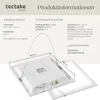 Product information and dimensions for a tectake LED panel. Náhled obrázku produktu