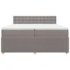 Boxspringbett mit Matratze Taupe 200x200 cm Stoff Produktbild-Vorschau 4