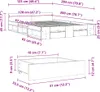 vidaXL Rám postele se zásuvkami bílý 120x200 cm materiál na Náhled obrázku produktu 8