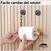 DEKAZIA® Porta carta igienica adesivo portarotolo carta Anteprima dell’immagine prodotto 5