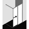Kermi Liga Schuifdeur rechts 110x200 cm Zilver Matglans Produktbild-Vorschau 2