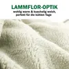 Copri poltrona effetto agnello color crema 140x144 cm, Anteprima dell’immagine prodotto 5