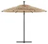 vidaXL Parasol avec mât en acier brun 269x269x235 cm Voir les images du produit 3