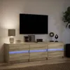 vidaXL TV-Schrank mit LED-Beleuchtung Sonoma-Eiche Produktbild-Vorschau 5