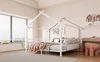 Metallbett 140x200 cm in Hausform Kinderbett Weiß – Produktbild-Vorschau 13