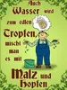 vianmo Holzschild 40x30 cm Bier auch Wasser wird zum edlen Produktbild-Vorschau 1