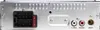 The back panel of a car stereo is shown, displaying various ports and connectors. Produktbild-Vorschau
